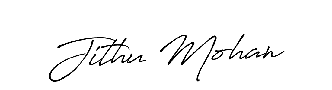 Jithu Mohan stylish signature style. Best Handwritten Sign (Antro_Vectra_Bolder) for my name. Handwritten Signature Collection Ideas for my name Jithu Mohan. Jithu Mohan signature style 7 images and pictures png