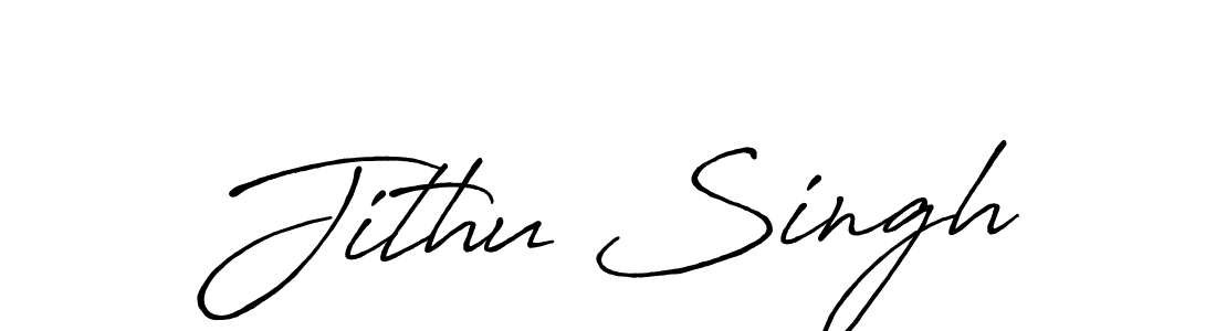 Design your own signature with our free online signature maker. With this signature software, you can create a handwritten (Antro_Vectra_Bolder) signature for name Jithu Singh. Jithu Singh signature style 7 images and pictures png