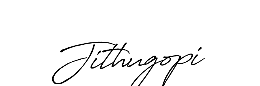 How to make Jithugopi signature? Antro_Vectra_Bolder is a professional autograph style. Create handwritten signature for Jithugopi name. Jithugopi signature style 7 images and pictures png