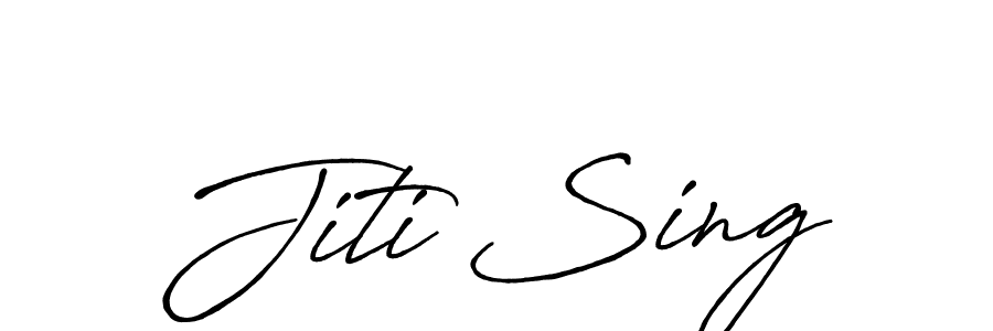 Make a beautiful signature design for name Jiti Sing. With this signature (Antro_Vectra_Bolder) style, you can create a handwritten signature for free. Jiti Sing signature style 7 images and pictures png