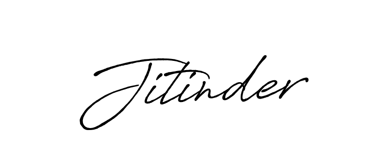 Make a beautiful signature design for name Jitinder. With this signature (Antro_Vectra_Bolder) style, you can create a handwritten signature for free. Jitinder signature style 7 images and pictures png