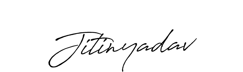 Make a beautiful signature design for name Jitinyadav. With this signature (Antro_Vectra_Bolder) style, you can create a handwritten signature for free. Jitinyadav signature style 7 images and pictures png