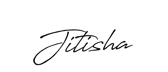 Jitisha stylish signature style. Best Handwritten Sign (Antro_Vectra_Bolder) for my name. Handwritten Signature Collection Ideas for my name Jitisha. Jitisha signature style 7 images and pictures png