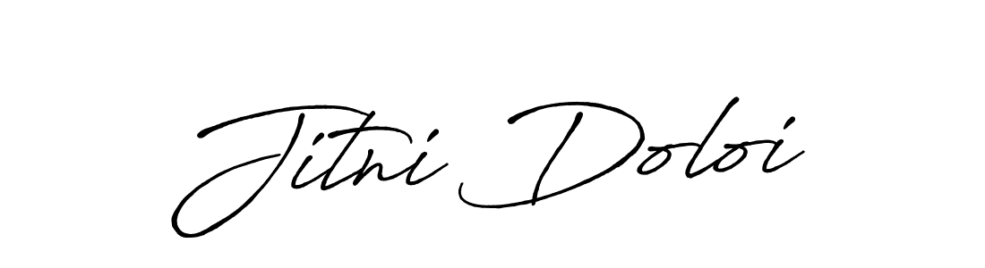 Make a beautiful signature design for name Jitni Doloi. With this signature (Antro_Vectra_Bolder) style, you can create a handwritten signature for free. Jitni Doloi signature style 7 images and pictures png