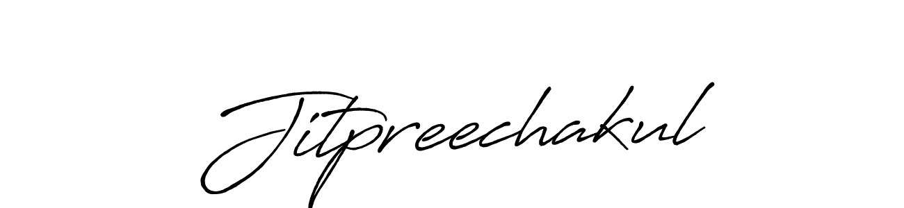 How to make Jitpreechakul signature? Antro_Vectra_Bolder is a professional autograph style. Create handwritten signature for Jitpreechakul name. Jitpreechakul signature style 7 images and pictures png