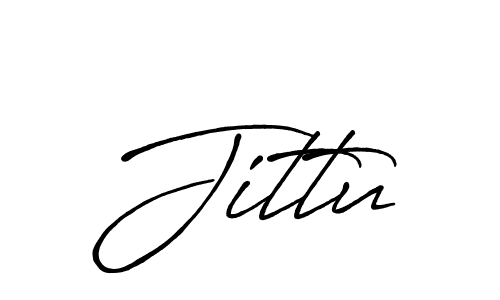 How to make Jittu signature? Antro_Vectra_Bolder is a professional autograph style. Create handwritten signature for Jittu name. Jittu signature style 7 images and pictures png