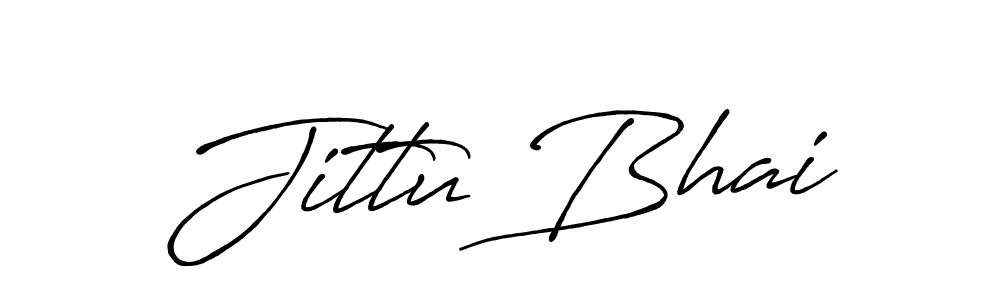 Make a beautiful signature design for name Jittu Bhai. With this signature (Antro_Vectra_Bolder) style, you can create a handwritten signature for free. Jittu Bhai signature style 7 images and pictures png
