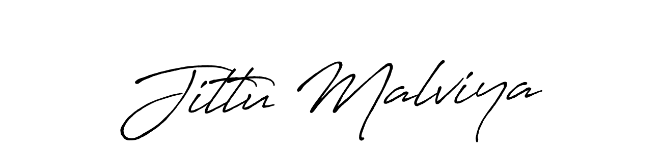 Use a signature maker to create a handwritten signature online. With this signature software, you can design (Antro_Vectra_Bolder) your own signature for name Jittu Malviya. Jittu Malviya signature style 7 images and pictures png