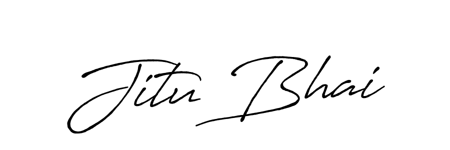 How to make Jitu Bhai signature? Antro_Vectra_Bolder is a professional autograph style. Create handwritten signature for Jitu Bhai name. Jitu Bhai signature style 7 images and pictures png