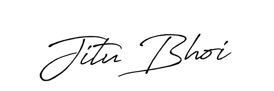 Use a signature maker to create a handwritten signature online. With this signature software, you can design (Antro_Vectra_Bolder) your own signature for name Jitu Bhoi. Jitu Bhoi signature style 7 images and pictures png