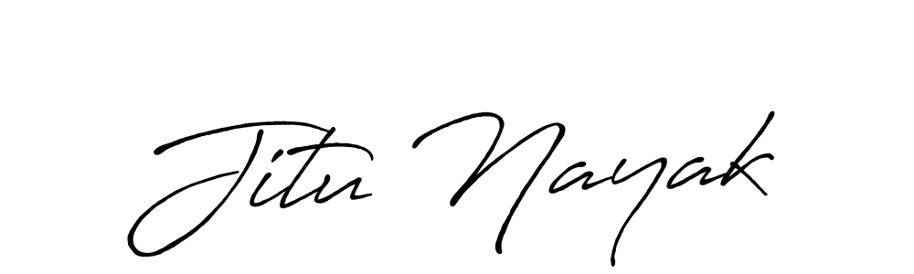 Make a beautiful signature design for name Jitu Nayak. With this signature (Antro_Vectra_Bolder) style, you can create a handwritten signature for free. Jitu Nayak signature style 7 images and pictures png