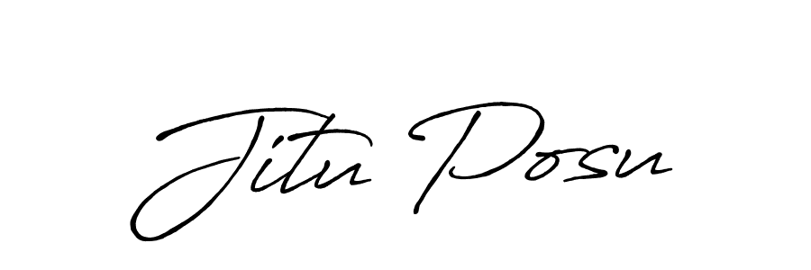 Design your own signature with our free online signature maker. With this signature software, you can create a handwritten (Antro_Vectra_Bolder) signature for name Jitu Posu. Jitu Posu signature style 7 images and pictures png