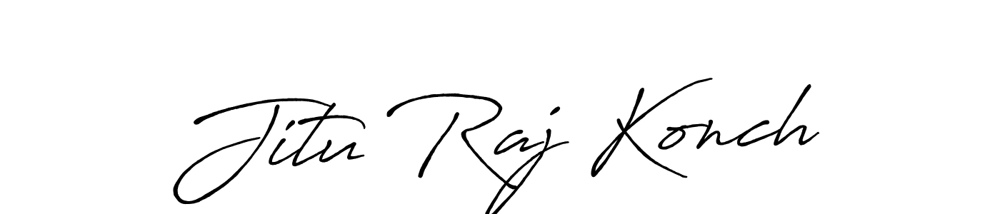 Design your own signature with our free online signature maker. With this signature software, you can create a handwritten (Antro_Vectra_Bolder) signature for name Jitu Raj Konch. Jitu Raj Konch signature style 7 images and pictures png