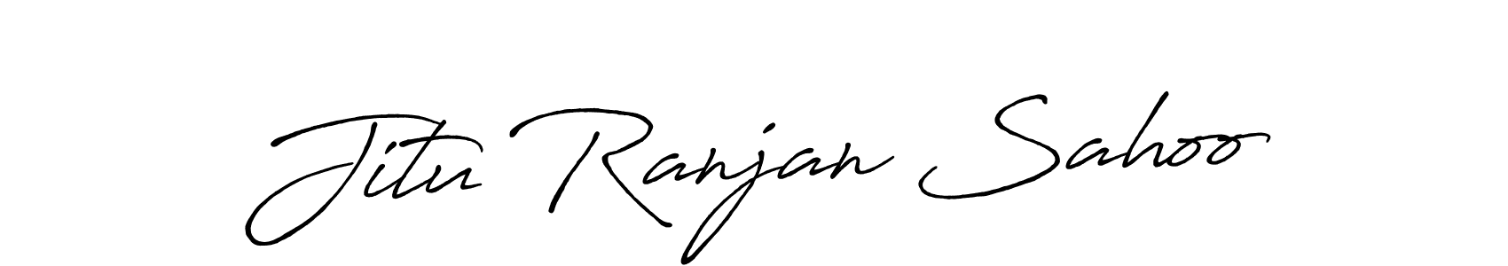 Make a beautiful signature design for name Jitu Ranjan Sahoo. With this signature (Antro_Vectra_Bolder) style, you can create a handwritten signature for free. Jitu Ranjan Sahoo signature style 7 images and pictures png