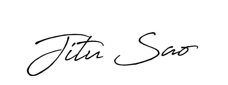 How to make Jitu Sao name signature. Use Antro_Vectra_Bolder style for creating short signs online. This is the latest handwritten sign. Jitu Sao signature style 7 images and pictures png