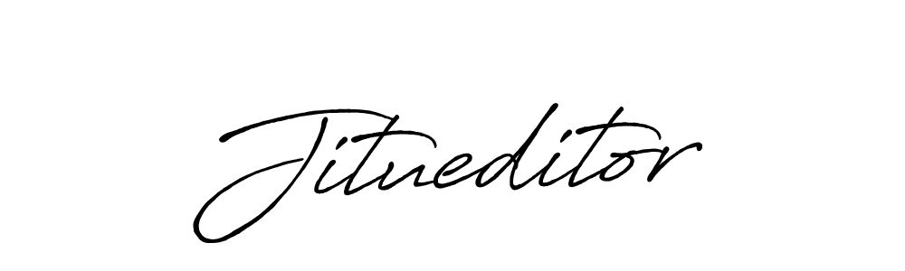 How to make Jitueditor signature? Antro_Vectra_Bolder is a professional autograph style. Create handwritten signature for Jitueditor name. Jitueditor signature style 7 images and pictures png