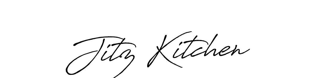 You should practise on your own different ways (Antro_Vectra_Bolder) to write your name (Jitz Kitchen) in signature. don't let someone else do it for you. Jitz Kitchen signature style 7 images and pictures png