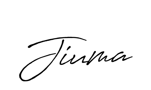 Make a beautiful signature design for name Jiuma. With this signature (Antro_Vectra_Bolder) style, you can create a handwritten signature for free. Jiuma signature style 7 images and pictures png