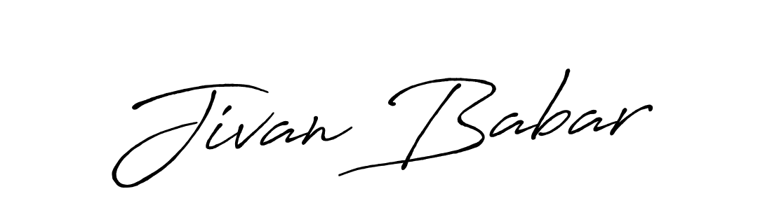 Jivan Babar stylish signature style. Best Handwritten Sign (Antro_Vectra_Bolder) for my name. Handwritten Signature Collection Ideas for my name Jivan Babar. Jivan Babar signature style 7 images and pictures png