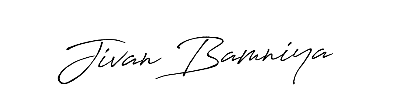 Also You can easily find your signature by using the search form. We will create Jivan Bamniya name handwritten signature images for you free of cost using Antro_Vectra_Bolder sign style. Jivan Bamniya signature style 7 images and pictures png