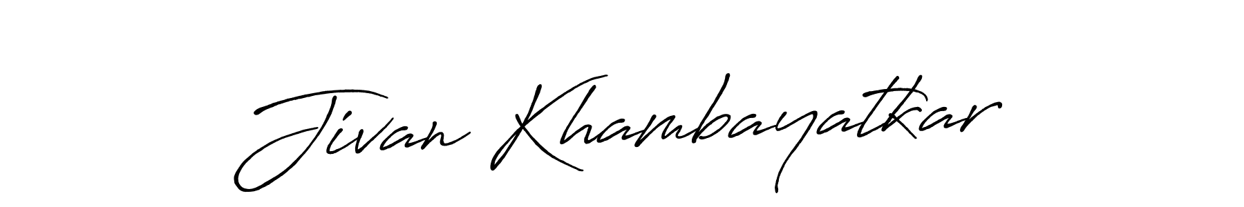 You can use this online signature creator to create a handwritten signature for the name Jivan Khambayatkar. This is the best online autograph maker. Jivan Khambayatkar signature style 7 images and pictures png