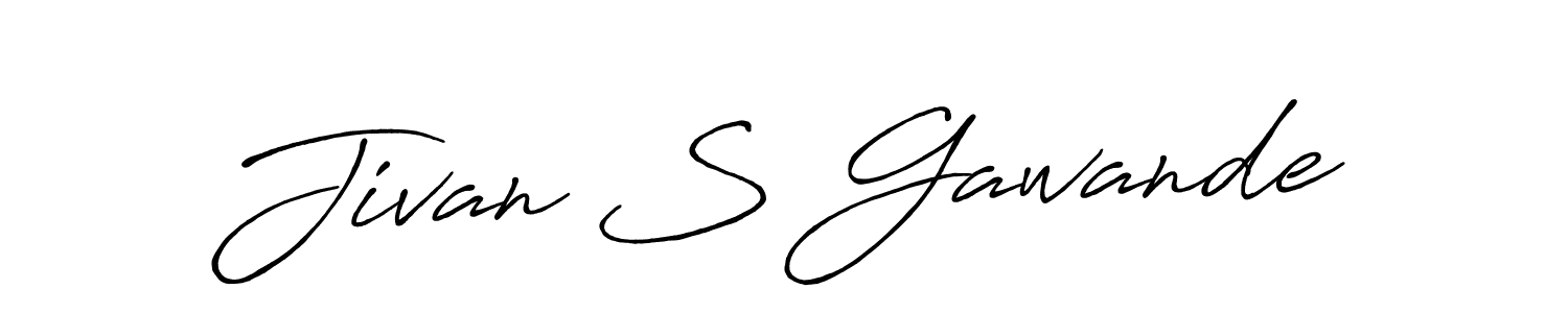 Also You can easily find your signature by using the search form. We will create Jivan S Gawande name handwritten signature images for you free of cost using Antro_Vectra_Bolder sign style. Jivan S Gawande signature style 7 images and pictures png