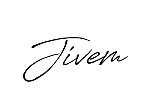 Design your own signature with our free online signature maker. With this signature software, you can create a handwritten (Antro_Vectra_Bolder) signature for name Jivem. Jivem signature style 7 images and pictures png