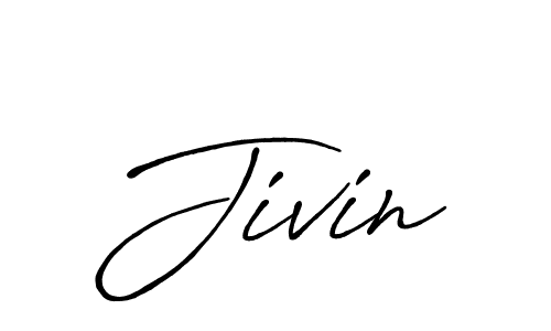 Make a beautiful signature design for name Jivin. With this signature (Antro_Vectra_Bolder) style, you can create a handwritten signature for free. Jivin signature style 7 images and pictures png