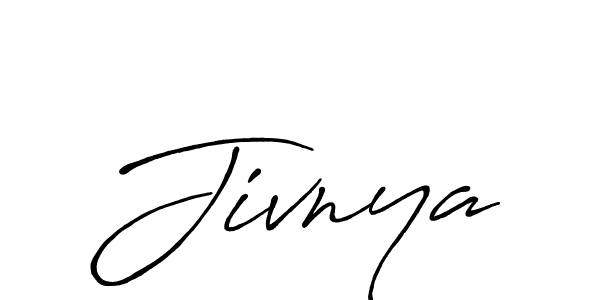 Jivnya stylish signature style. Best Handwritten Sign (Antro_Vectra_Bolder) for my name. Handwritten Signature Collection Ideas for my name Jivnya. Jivnya signature style 7 images and pictures png