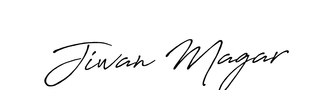 How to make Jiwan Magar signature? Antro_Vectra_Bolder is a professional autograph style. Create handwritten signature for Jiwan Magar name. Jiwan Magar signature style 7 images and pictures png