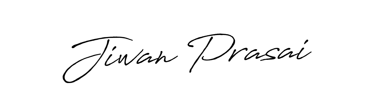 Make a beautiful signature design for name Jiwan Prasai. With this signature (Antro_Vectra_Bolder) style, you can create a handwritten signature for free. Jiwan Prasai signature style 7 images and pictures png