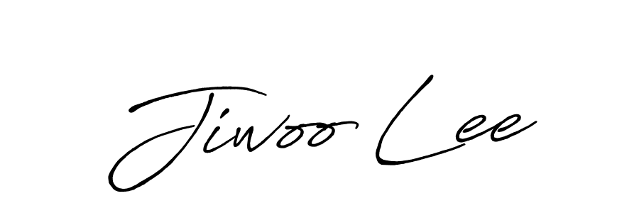 Create a beautiful signature design for name Jiwoo Lee. With this signature (Antro_Vectra_Bolder) fonts, you can make a handwritten signature for free. Jiwoo Lee signature style 7 images and pictures png