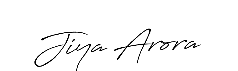 Make a short Jiya Arora signature style. Manage your documents anywhere anytime using Antro_Vectra_Bolder. Create and add eSignatures, submit forms, share and send files easily. Jiya Arora signature style 7 images and pictures png