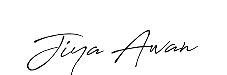 How to Draw Jiya Awan signature style? Antro_Vectra_Bolder is a latest design signature styles for name Jiya Awan. Jiya Awan signature style 7 images and pictures png