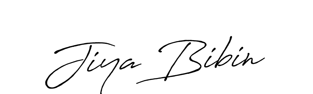 This is the best signature style for the Jiya Bibin name. Also you like these signature font (Antro_Vectra_Bolder). Mix name signature. Jiya Bibin signature style 7 images and pictures png