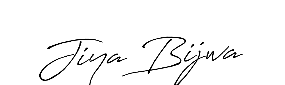 How to make Jiya Bijwa signature? Antro_Vectra_Bolder is a professional autograph style. Create handwritten signature for Jiya Bijwa name. Jiya Bijwa signature style 7 images and pictures png