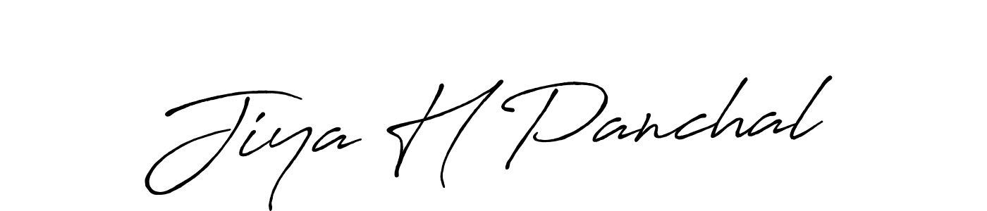 How to make Jiya H Panchal signature? Antro_Vectra_Bolder is a professional autograph style. Create handwritten signature for Jiya H Panchal name. Jiya H Panchal signature style 7 images and pictures png