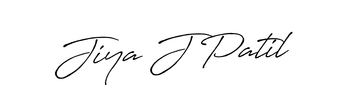 Design your own signature with our free online signature maker. With this signature software, you can create a handwritten (Antro_Vectra_Bolder) signature for name Jiya J Patil. Jiya J Patil signature style 7 images and pictures png