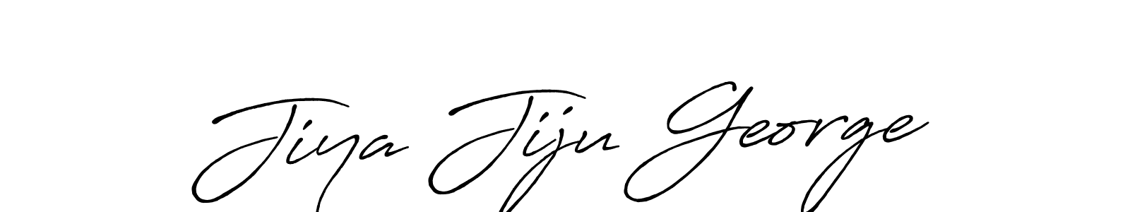 Also we have Jiya Jiju George name is the best signature style. Create professional handwritten signature collection using Antro_Vectra_Bolder autograph style. Jiya Jiju George signature style 7 images and pictures png