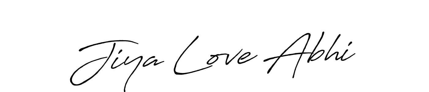 Make a beautiful signature design for name Jiya Love Abhi. Use this online signature maker to create a handwritten signature for free. Jiya Love Abhi signature style 7 images and pictures png