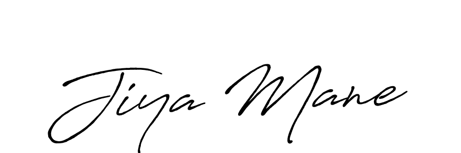 The best way (Antro_Vectra_Bolder) to make a short signature is to pick only two or three words in your name. The name Jiya Mane include a total of six letters. For converting this name. Jiya Mane signature style 7 images and pictures png