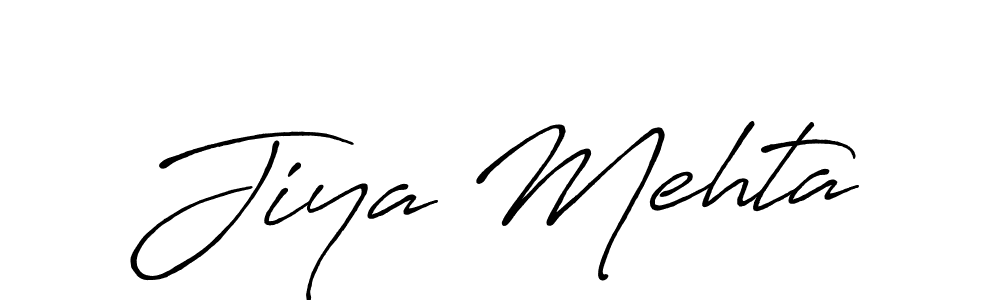 How to make Jiya Mehta signature? Antro_Vectra_Bolder is a professional autograph style. Create handwritten signature for Jiya Mehta name. Jiya Mehta signature style 7 images and pictures png