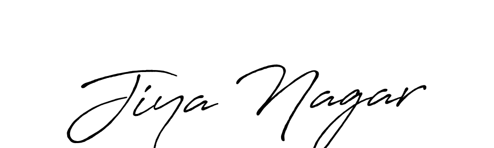 Jiya Nagar stylish signature style. Best Handwritten Sign (Antro_Vectra_Bolder) for my name. Handwritten Signature Collection Ideas for my name Jiya Nagar. Jiya Nagar signature style 7 images and pictures png