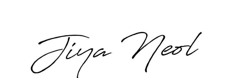 Use a signature maker to create a handwritten signature online. With this signature software, you can design (Antro_Vectra_Bolder) your own signature for name Jiya Neol. Jiya Neol signature style 7 images and pictures png