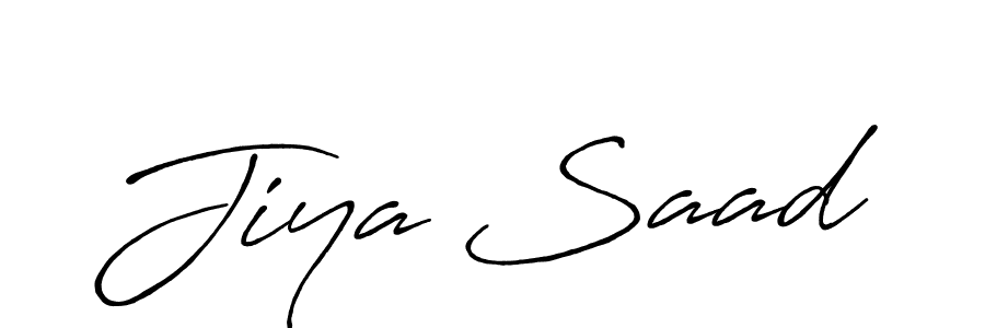 Also we have Jiya Saad name is the best signature style. Create professional handwritten signature collection using Antro_Vectra_Bolder autograph style. Jiya Saad signature style 7 images and pictures png