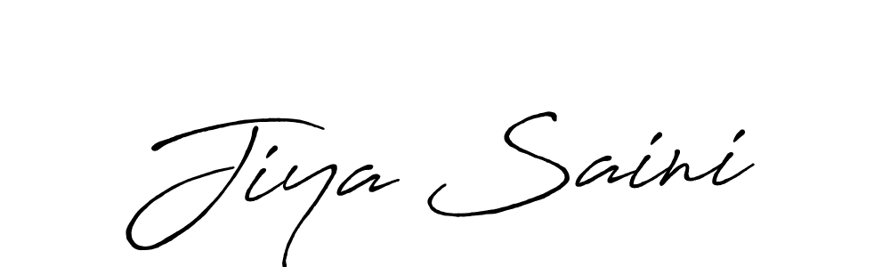 This is the best signature style for the Jiya Saini name. Also you like these signature font (Antro_Vectra_Bolder). Mix name signature. Jiya Saini signature style 7 images and pictures png