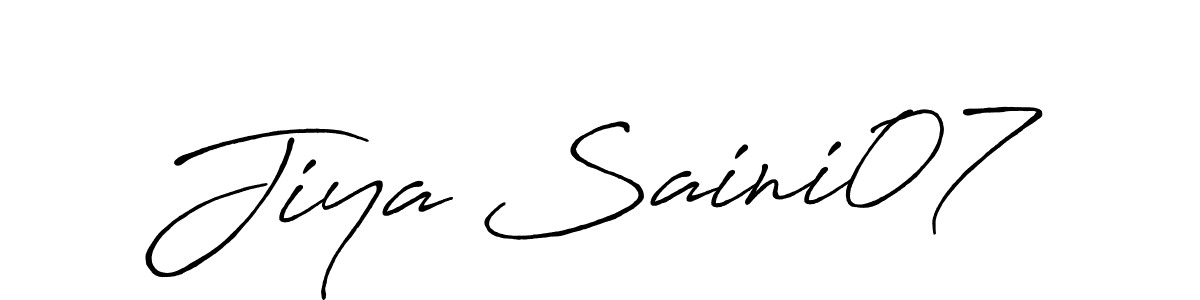 How to make Jiya Saini07 signature? Antro_Vectra_Bolder is a professional autograph style. Create handwritten signature for Jiya Saini07 name. Jiya Saini07 signature style 7 images and pictures png