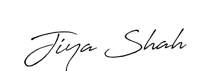 This is the best signature style for the Jiya Shah name. Also you like these signature font (Antro_Vectra_Bolder). Mix name signature. Jiya Shah signature style 7 images and pictures png