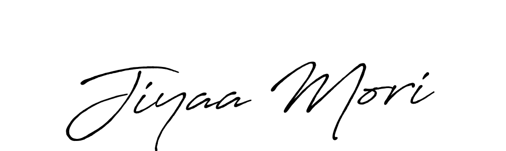 How to make Jiyaa Mori name signature. Use Antro_Vectra_Bolder style for creating short signs online. This is the latest handwritten sign. Jiyaa Mori signature style 7 images and pictures png