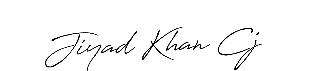 Jiyad Khan Cj stylish signature style. Best Handwritten Sign (Antro_Vectra_Bolder) for my name. Handwritten Signature Collection Ideas for my name Jiyad Khan Cj. Jiyad Khan Cj signature style 7 images and pictures png